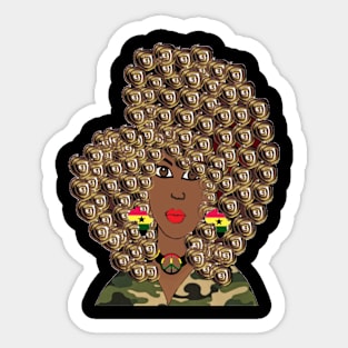 Natural Hair for Black Women Queen Curly 3 Sticker